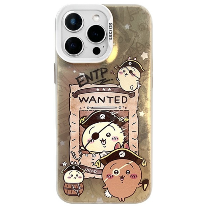 Chiikawa彩銀線條漸變防摔手機殼