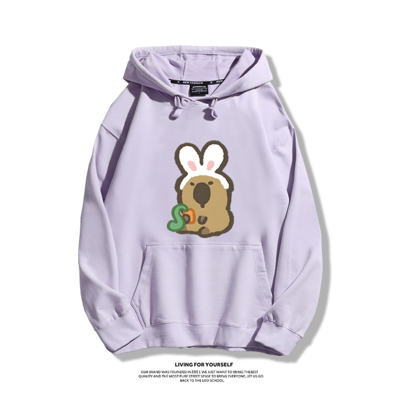 Q版卡皮巴拉新款 親子情侶男女款連帽衛衣-ZUIHANG SHOP