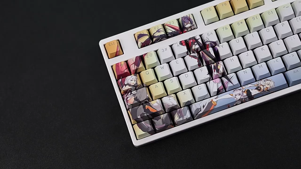 琪亞娜透光RGB108鍵標準配列衛星軸鍵帽