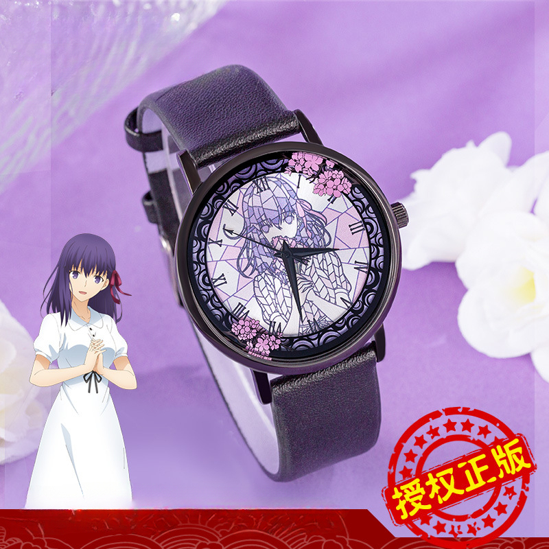Fate 間桐櫻 春櫻花落輕薄石英錶-ZUIHANG SHOP