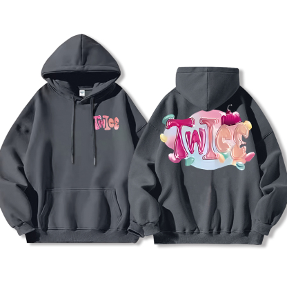TWICE同款 寬鬆百搭 秋冬款 寬鬆連帽衛衣-ZUIHANG SHOP