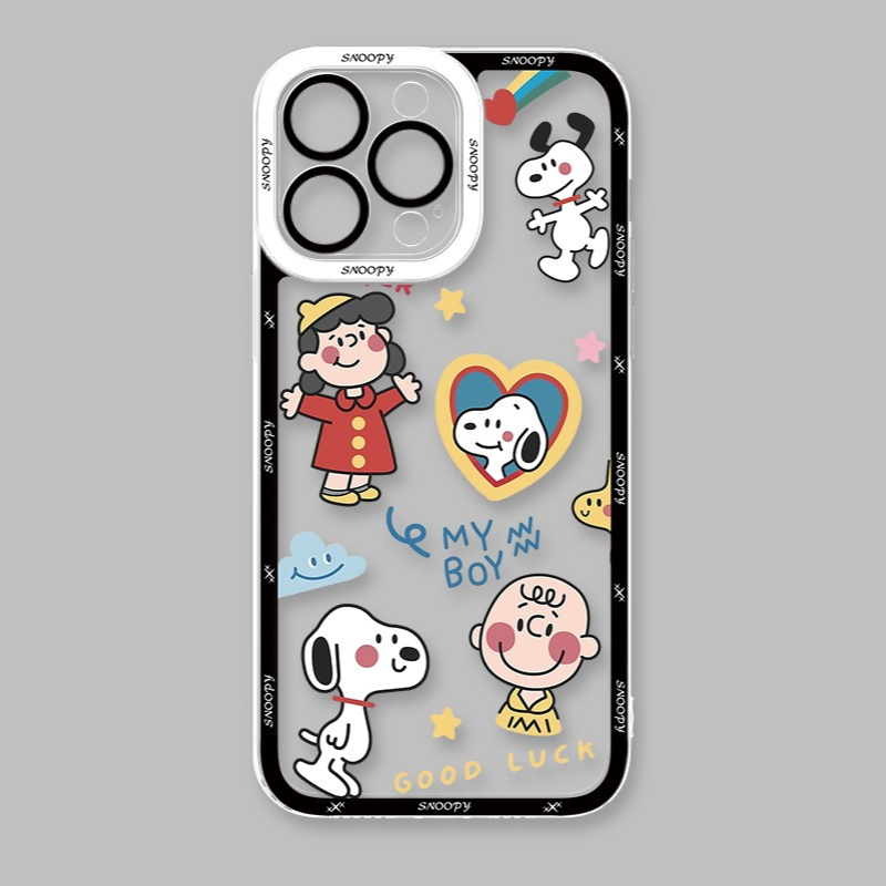 Snoopy史努比天使眼透明防摔軟殼