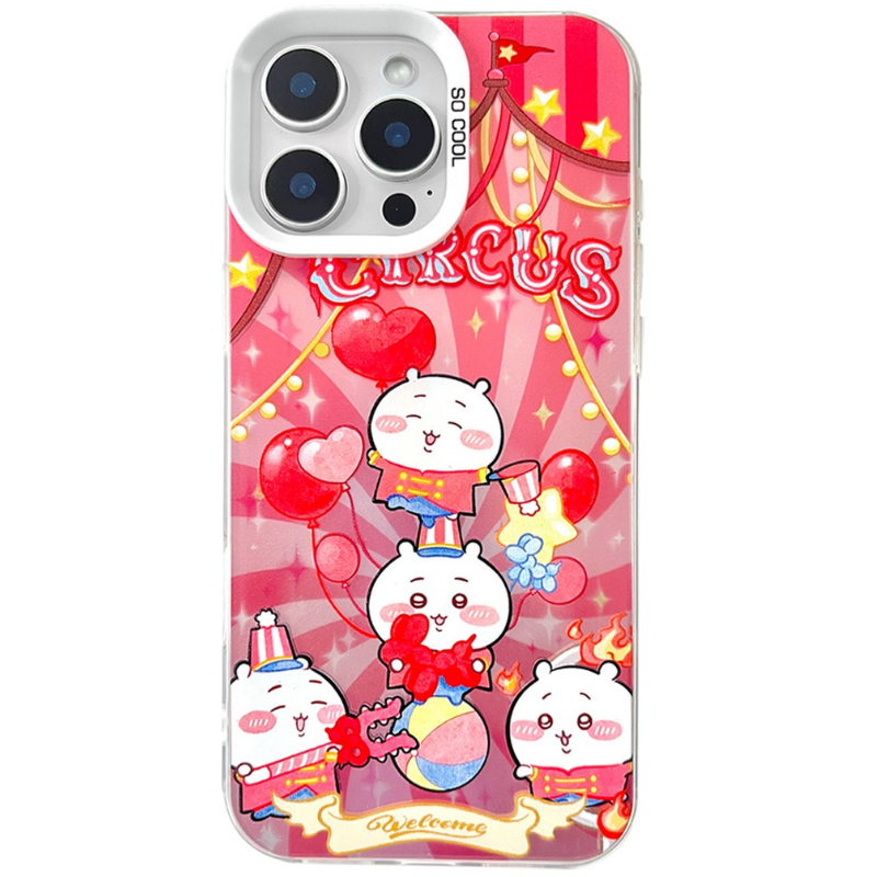 Chiikawa彩銀線條漸變防摔手機殼