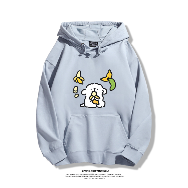 線條小狗新款 親子情侶男女款連帽衛衣-ZUIHANG SHOP