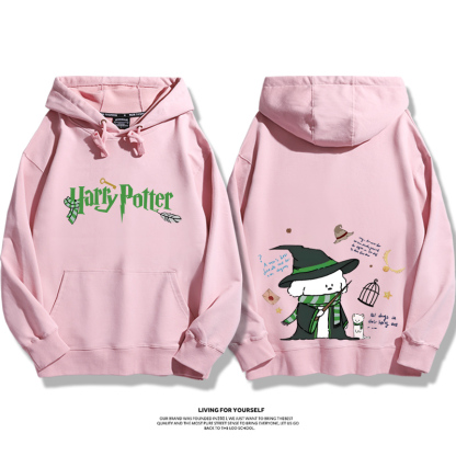 哈利波特聯名線條小狗新款 親子情侶男女款連帽衛衣-ZUIHANG SHOP