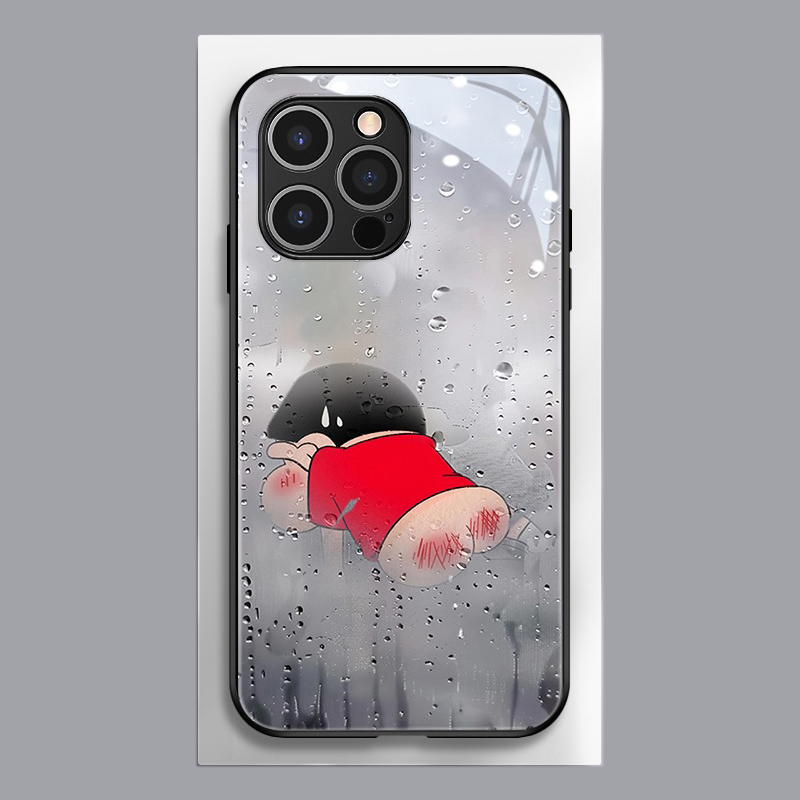 蠟筆小新新款高清全包防摔玻璃殼-ZUIHANG SHOP