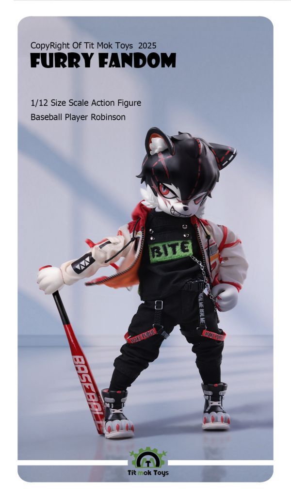 【預購】Tit Mok Toys 福瑞系列-1/12可動獸人 棒球運動員羅賓森-ZUIHANG SHOP