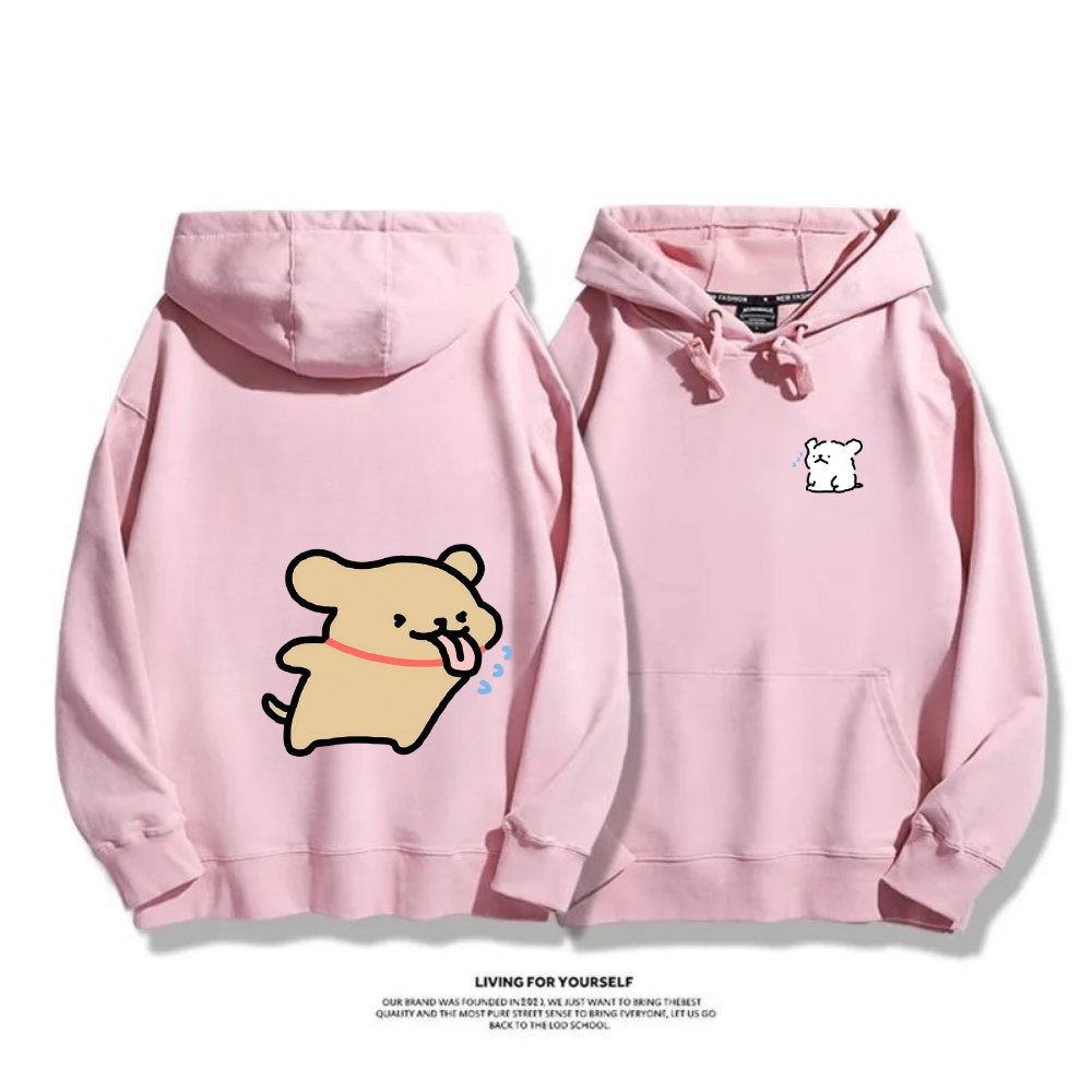 線條小狗 2025秋冬新款 親子情侶男女連帽衛衣