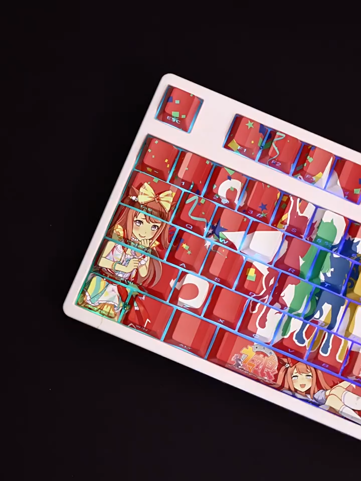 大樹快車賽馬娘透光RGB108鍵標準配列衛星軸鍵帽