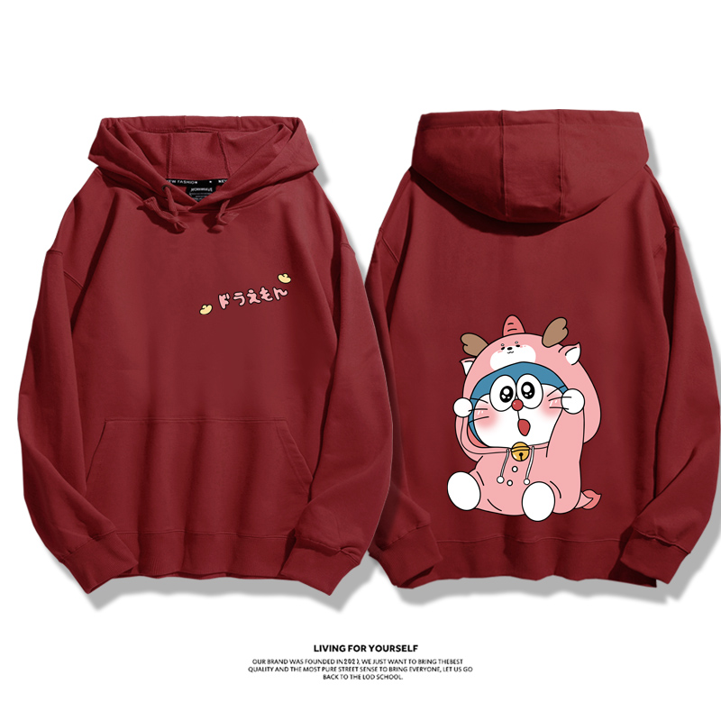 Q版新年叮噹貓新款 親子情侶男女款連帽衛衣-ZUIHANG SHOP