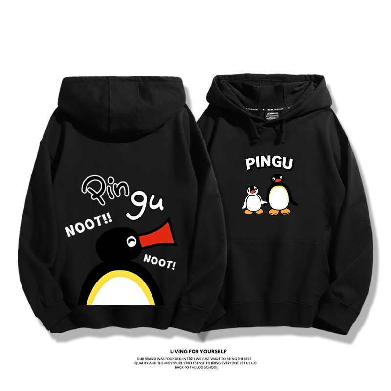 企鵝Pingu 2025秋冬新款 親子情侶男女連帽衛衣