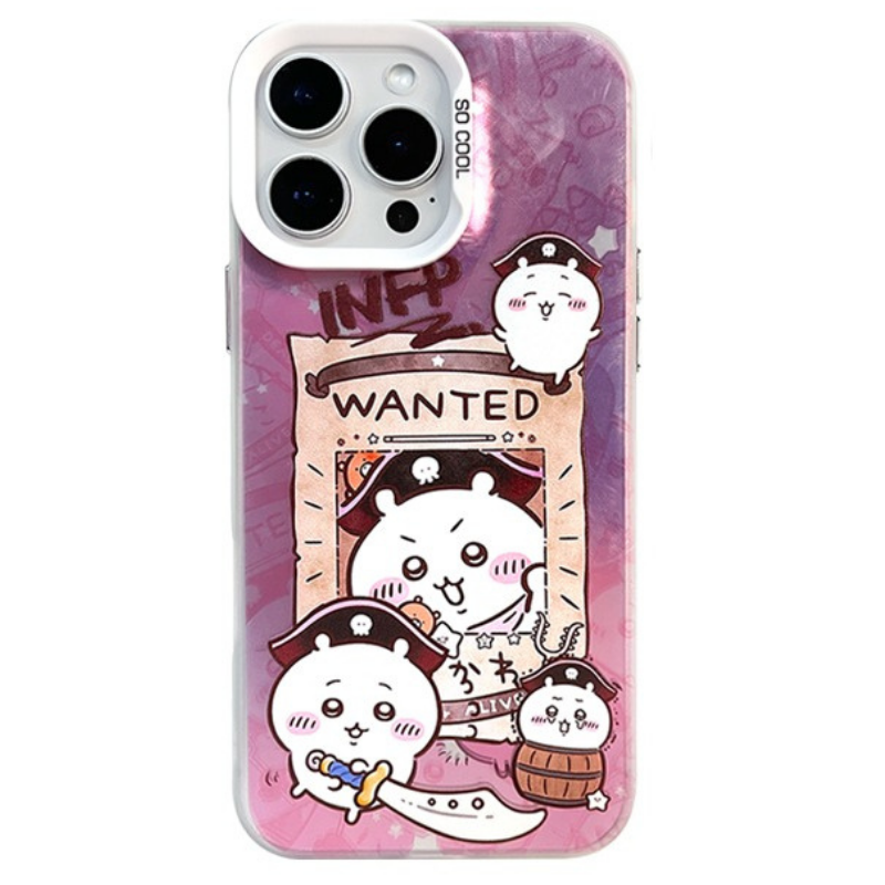 Chiikawa彩銀線條漸變防摔手機殼