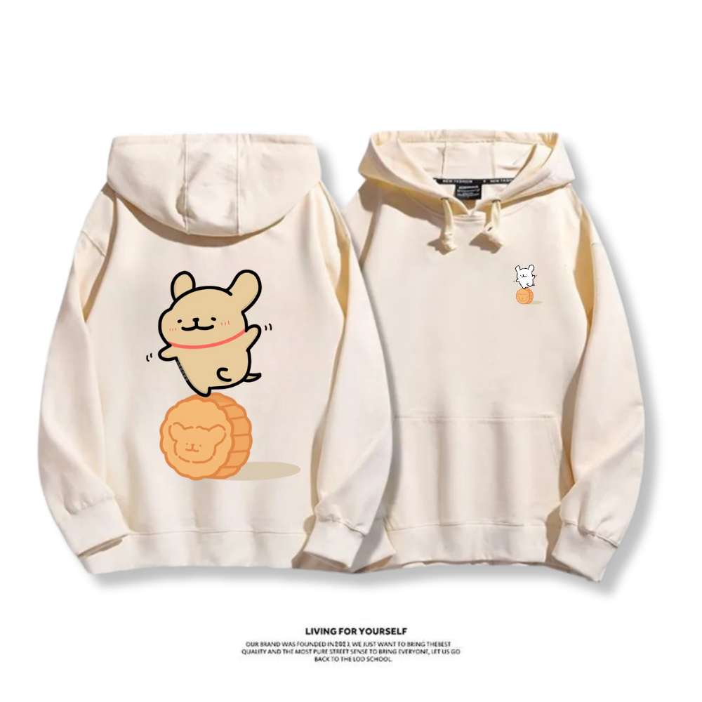 線條小狗 2025秋冬新款 親子情侶男女連帽衛衣