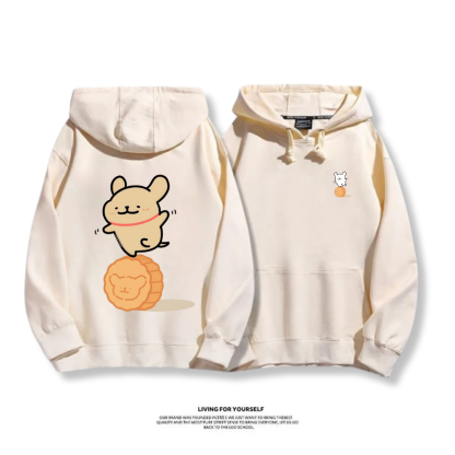 線條小狗 2025秋冬新款 親子情侶男女連帽衛衣