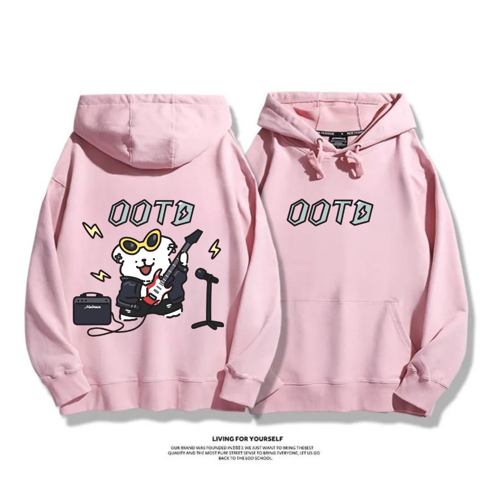 線條小狗 2025秋冬新款 親子情侶男女連帽衛衣