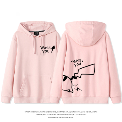 皮卡丘聯名 2025秋冬新款 親子情侶裝連帽衛衣