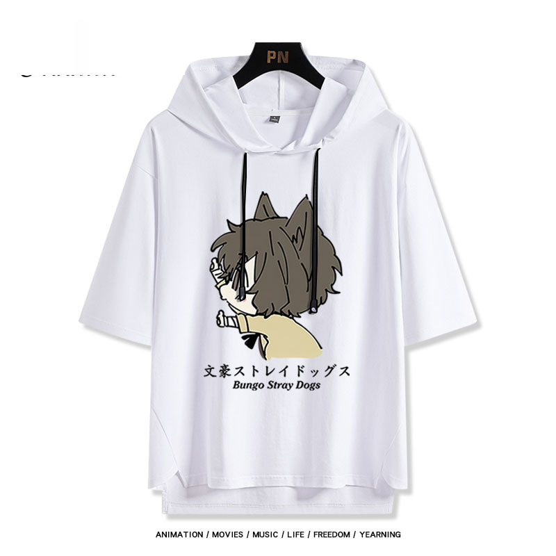 文豪野犬 太宰治 連帽短袖T恤-ZUIHANG SHOP