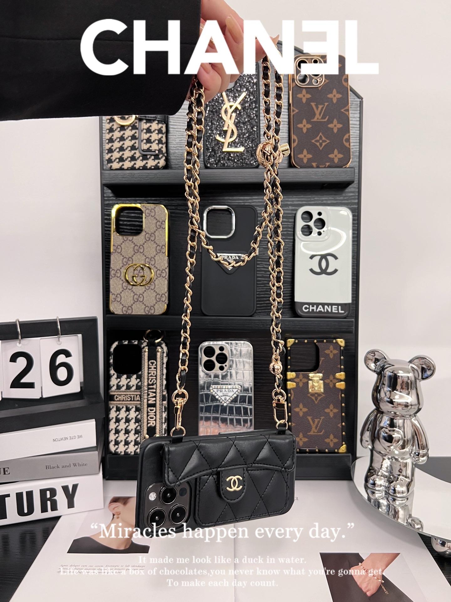 香奈兒卡包磨砂手機殼-ZUIHANG SHOP