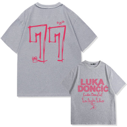 湖人隊東契奇77號 2025親子情侶男女同款 印花短袖T恤-ZUIHANG SHOP