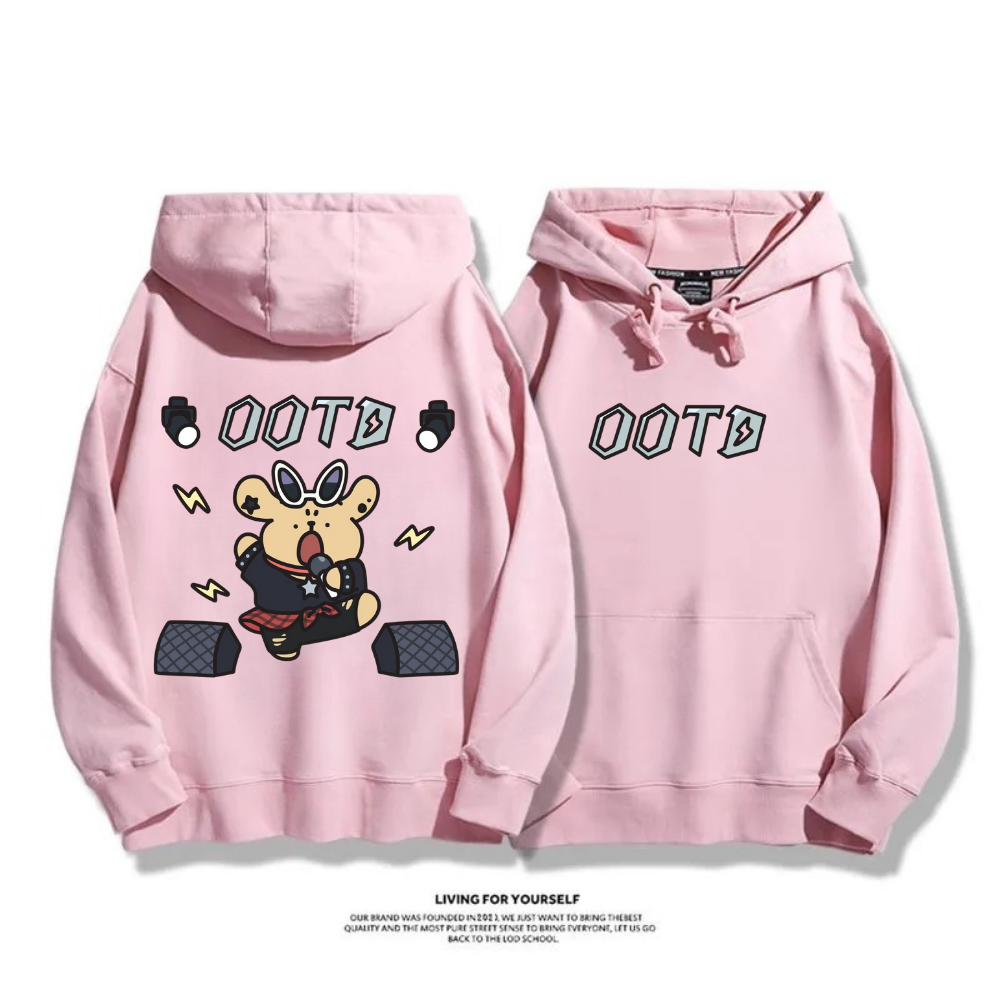 線條小狗 2025秋冬新款 親子情侶男女連帽衛衣