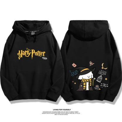 哈利波特聯名線條小狗新款 親子情侶男女款連帽衛衣-ZUIHANG SHOP