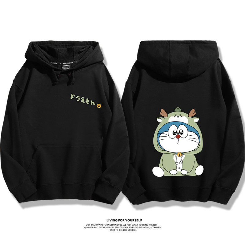 Q版新年叮噹貓新款 親子情侶男女款連帽衛衣-ZUIHANG SHOP