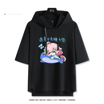 蔚藍檔案 小鳥遊星野 連帽短袖T恤-ZUIHANG SHOP