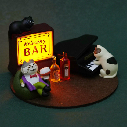 日式酒吧貓咪LED小夜燈｜辦公室/咖啡店氛圍燈｜創意擺件禮物-ZUIHANG SHOP