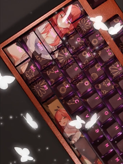 陸八魔亞瑠透光RGB108鍵標準配列衛星軸鍵帽