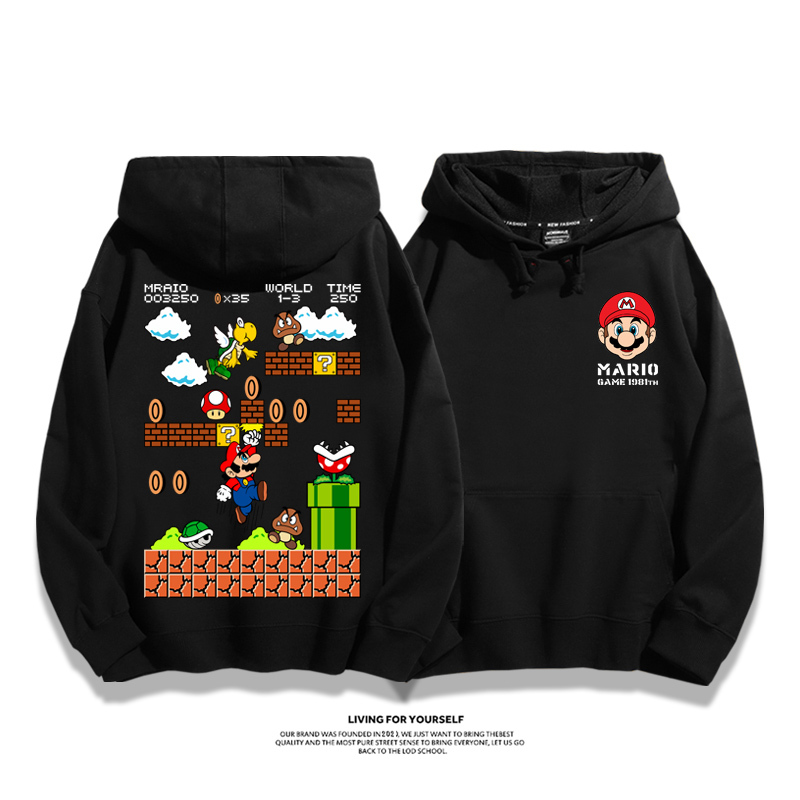超級瑪利歐新款 親子情侶男女款連帽衛衣-ZUIHANG SHOP