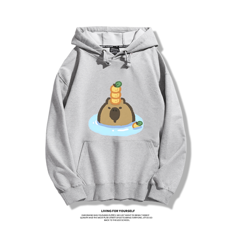 Q版卡皮巴拉新款 親子情侶男女款連帽衛衣-ZUIHANG SHOP