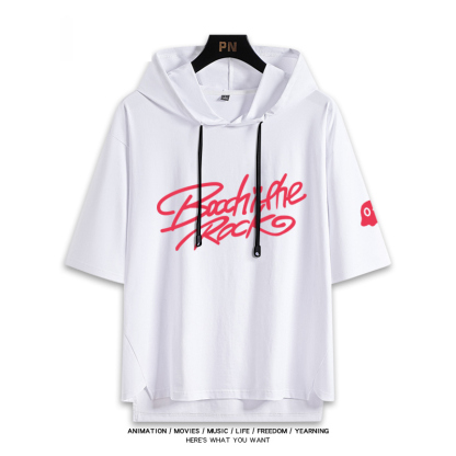 孤獨搖滾新款 親子情侶男女款連帽短袖T恤-ZUIHANG SHOP