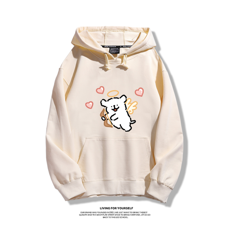 線條小狗新款 親子情侶男女款連帽衛衣-ZUIHANG SHOP