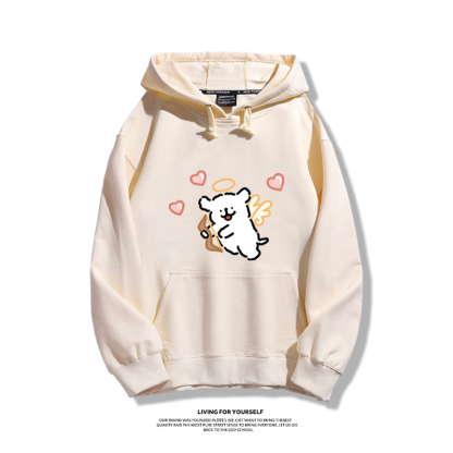 線條小狗新款 親子情侶男女款連帽衛衣-ZUIHANG SHOP