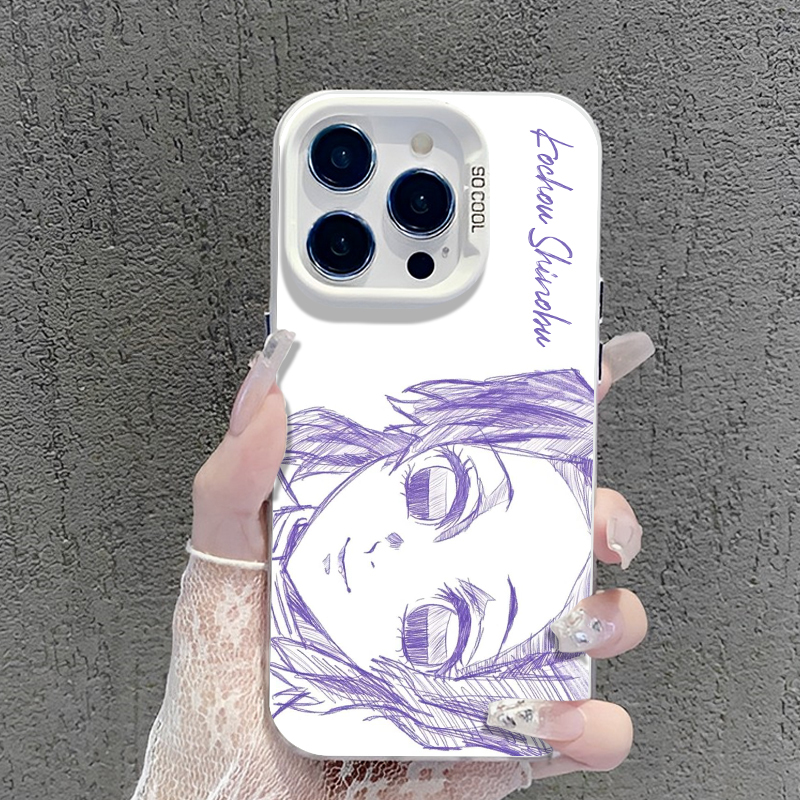 線條鬼滅之刃彩銀防摔手機殼