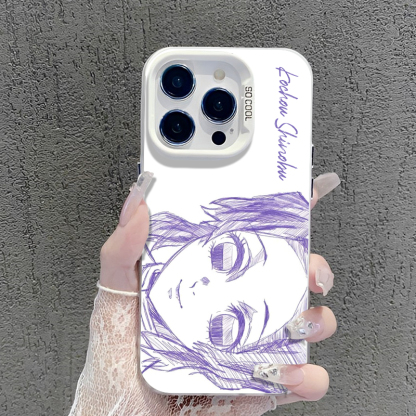 線條鬼滅之刃彩銀防摔手機殼