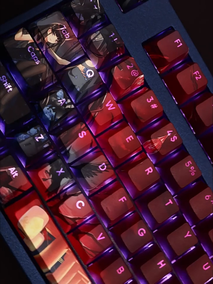 能代透光RGB108鍵標準配列衛星軸鍵帽