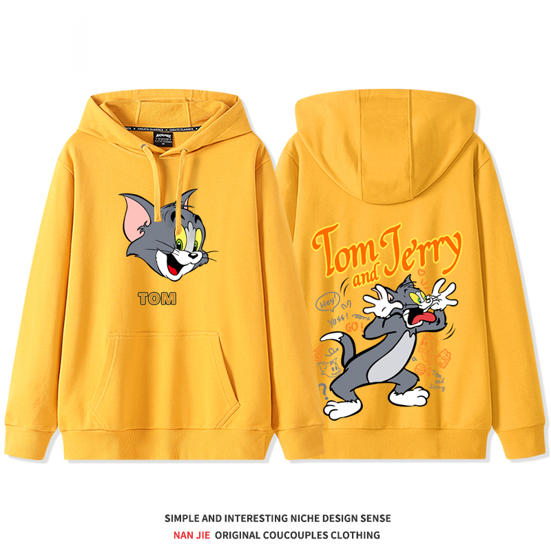 湯姆貓與傑利鼠 2025秋冬新款 親子情侶裝連帽衛衣