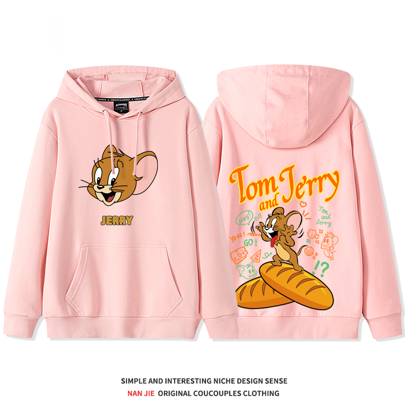 湯姆貓與傑利鼠 2025秋冬新款 親子情侶裝連帽衛衣