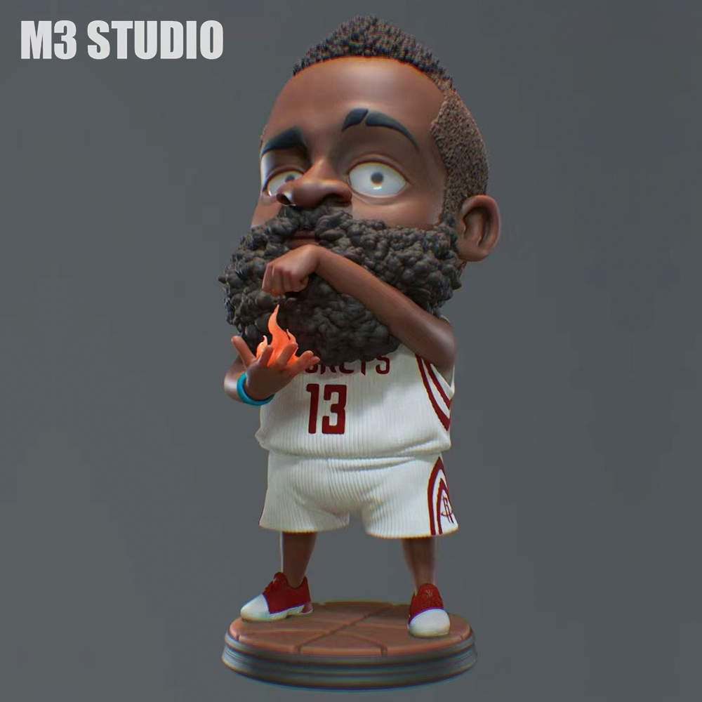 M3工作室 火箭隊 詹姆斯哈登 NBA Q版GK雕像-ZUIHANG SHOP