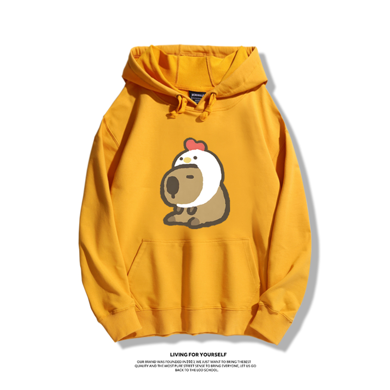 Q版卡皮巴拉新款 親子情侶男女款連帽衛衣-ZUIHANG SHOP