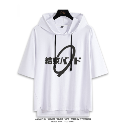 孤獨搖滾新款 親子情侶男女款連帽短袖T恤-ZUIHANG SHOP