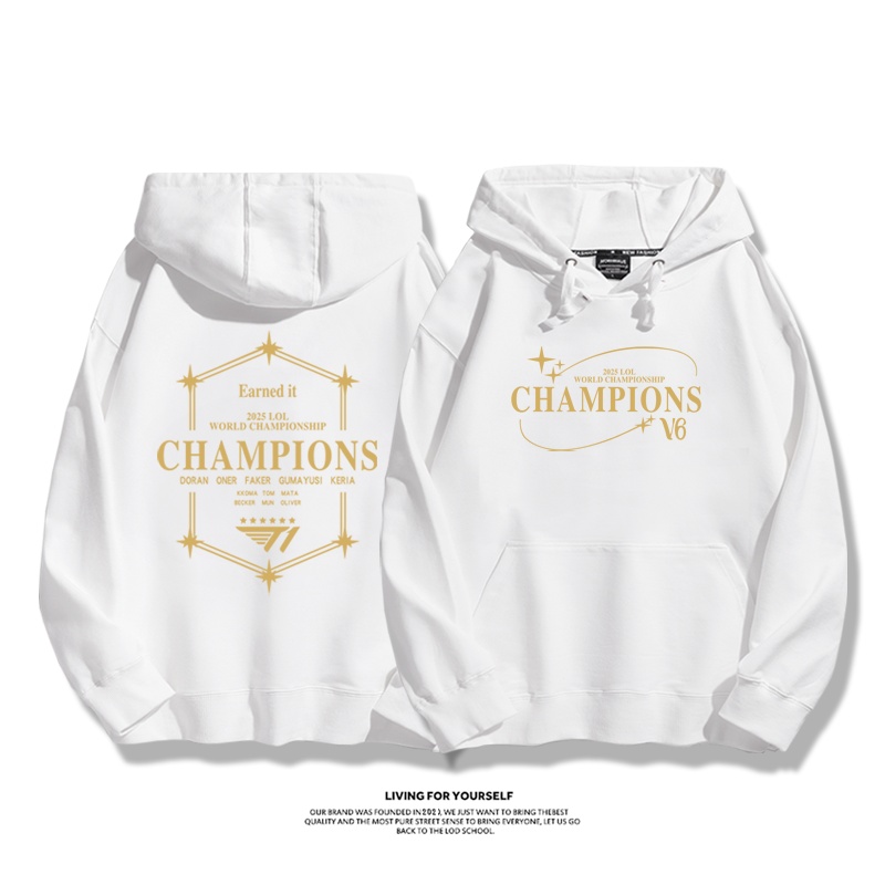 T1战队S15 2025秋冬新款 親子情侶裝連帽衛衣