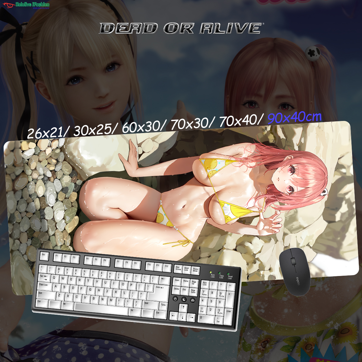 生死格鬥系列 超大鎖邊主題桌墊 布質滑鼠墊