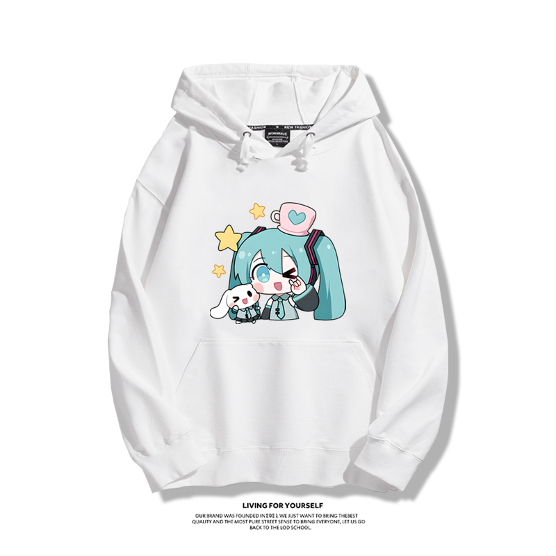 初音未來 秋冬新款 親子情侶男女連帽衛衣