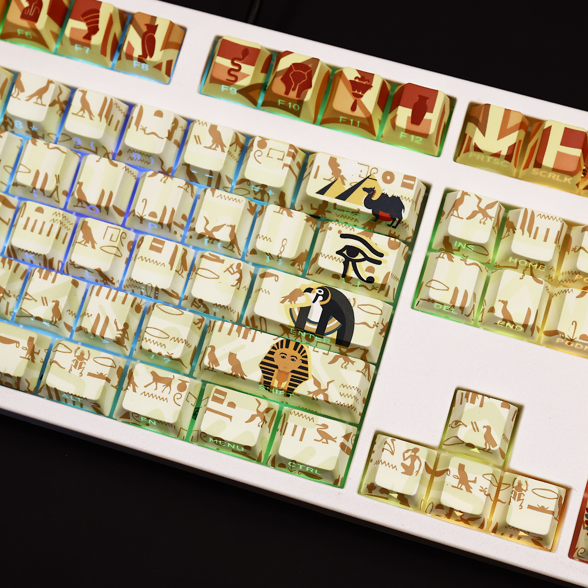 古埃及透光RGB108鍵標準配列衛星軸鍵帽-ZUIHANG SHOP