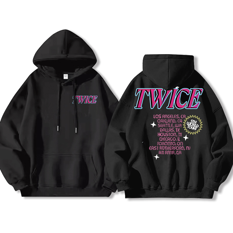 TWICE同款 寬鬆百搭 秋冬款 寬鬆連帽衛衣-ZUIHANG SHOP
