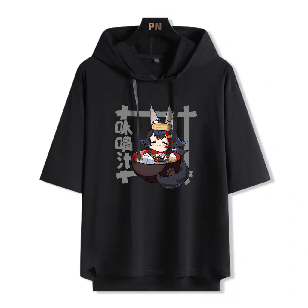 Hololive連帽短袖T恤