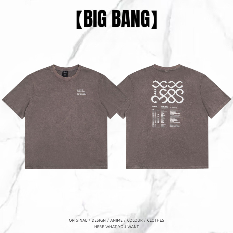 BIGBANG 世巡 XX: COSMOS 短袖T恤｜字母印花休閒上衣