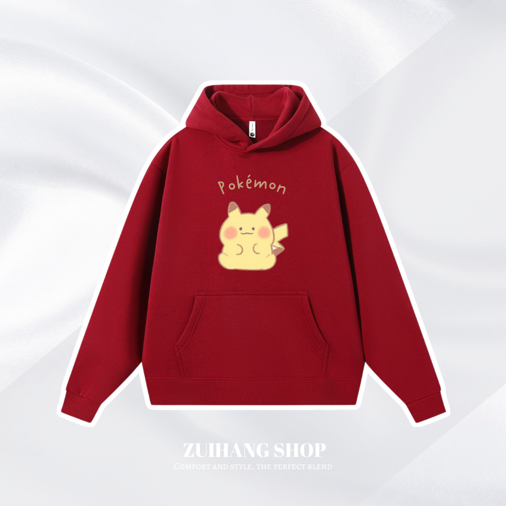 寶可夢Q版新款 親子情侶男女款連帽衛衣-ZUIHANG SHOP